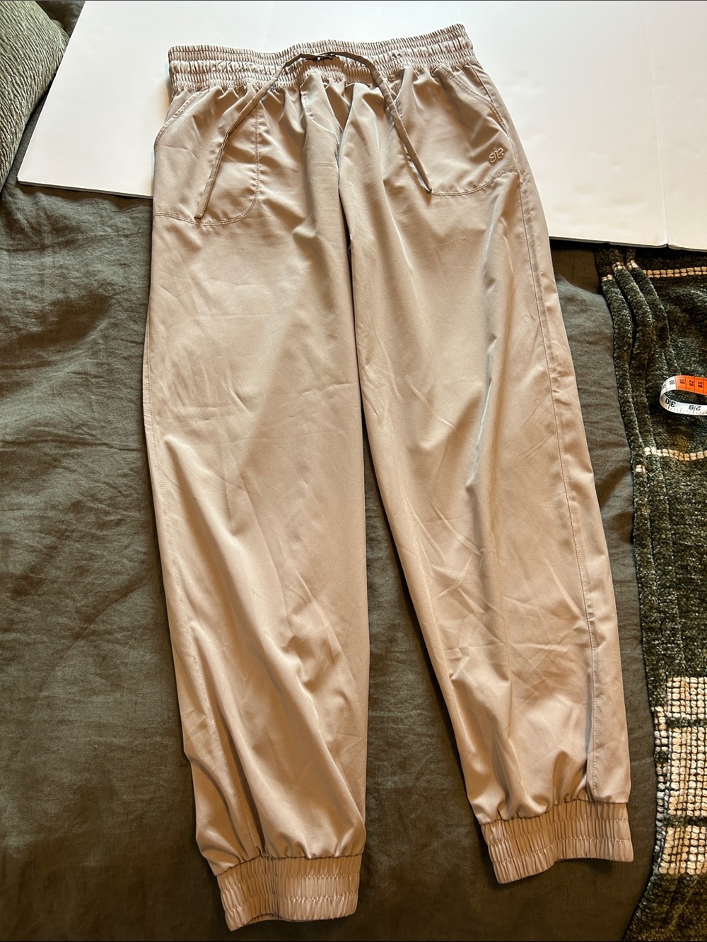 Albion Beige Drawstring Jogger Pants